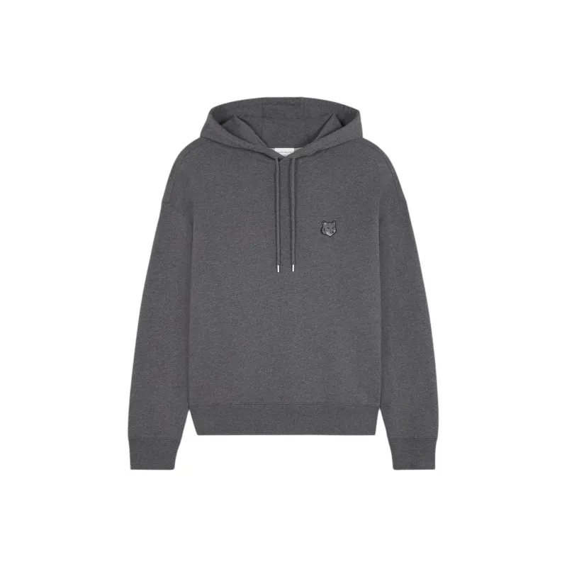 Maison Kitsune Bold Fox Head Patch Drawstring Hoodie-0