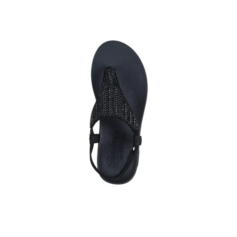 Skechers Arch Fit Meditation Slip Resistant Flip Flops Women's Black-3