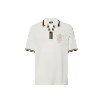 FENDI Crest Embroidered Short Sleeved Polo Shirt
