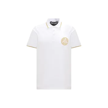 VERSACE JEANS COUTURE Logo embroidered Cotton Polo Shirt