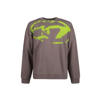 DIESEL S Boxt N5 Distressed Flocked Logo Sweatshirt