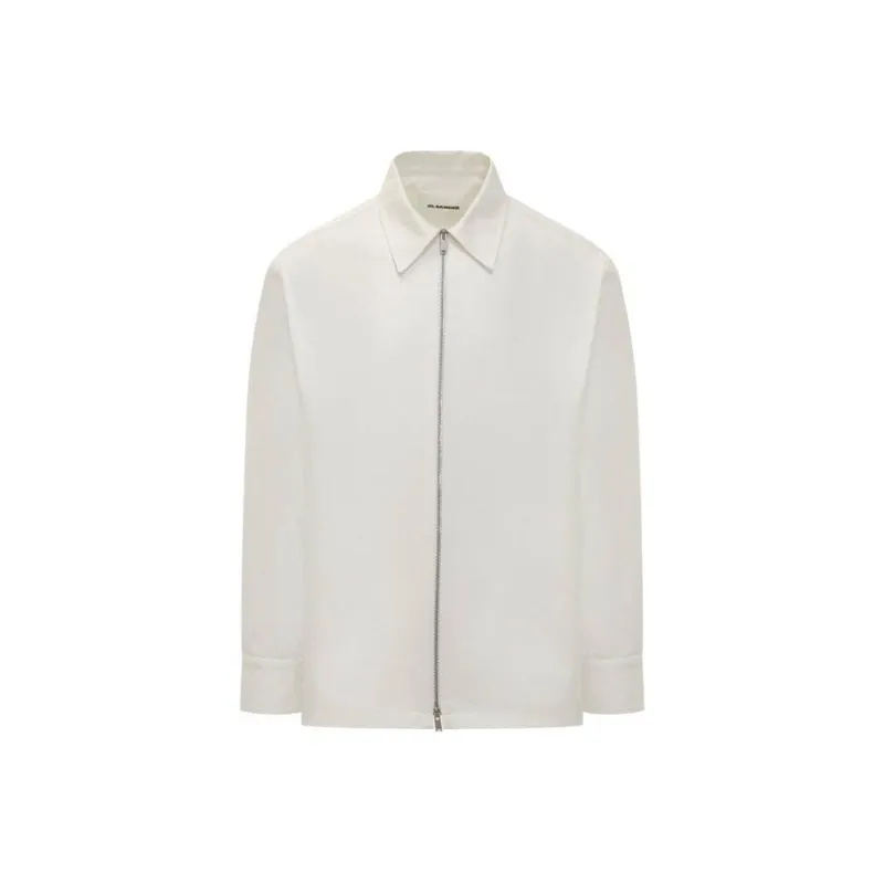 JIL SANDER Long Sleeved Zip Up Shirt-0
