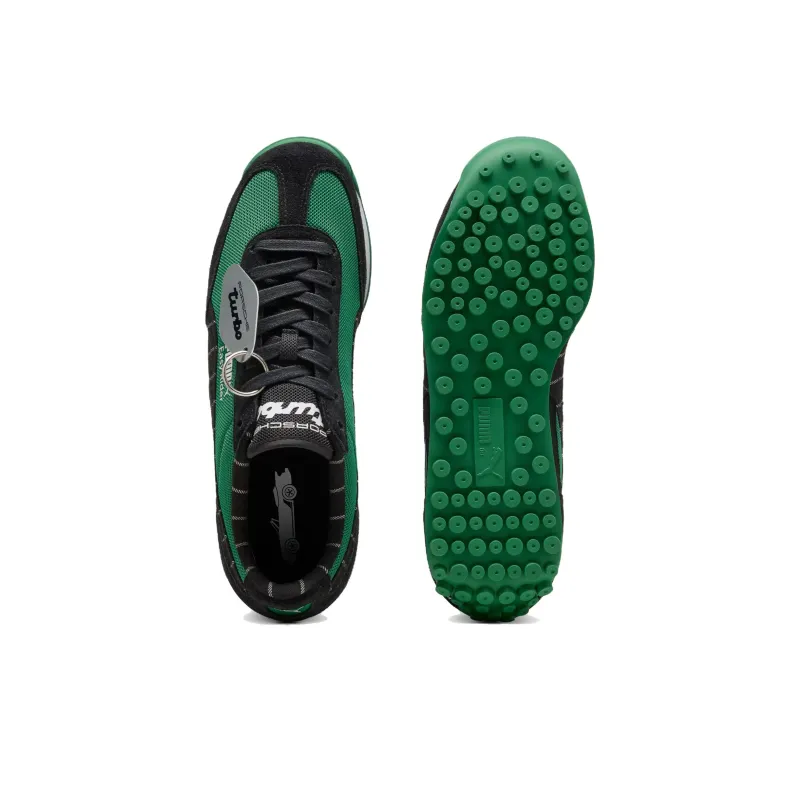 Porsche Legacy x PUMA Easy Rider Slip Resistant And Breathable Low Top Casual Running Shoes Unisex Black Green-3