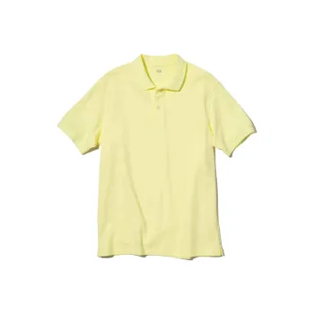 UNIQLO Polo Shirt Unisex Apricot Yellow