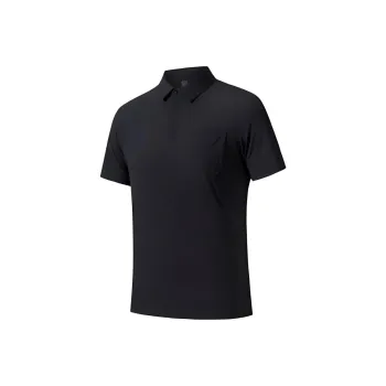 Anta Champion All Weather Collection Lifestyle Collection Polo Shirt Men's Basic Black