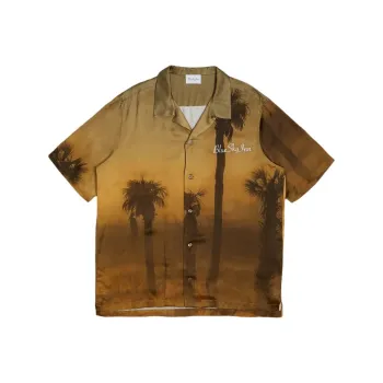 Blue Sky Inn Palm tree Print Shirt
