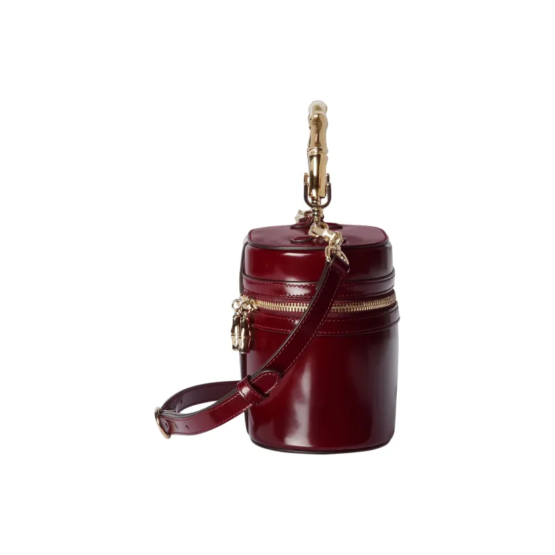 GUCCI Leather One Shoulder Handbag Extra Mini Women's Red-2