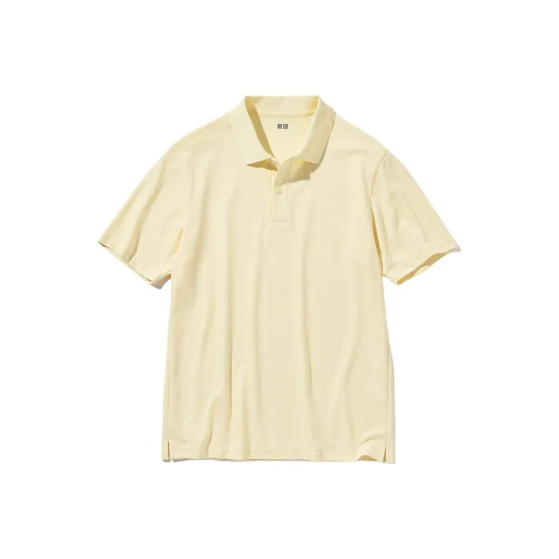 UNIQLO UNIQLO AIRism Mesh Series Polo Shirt Unisex Apricot Yellow-0