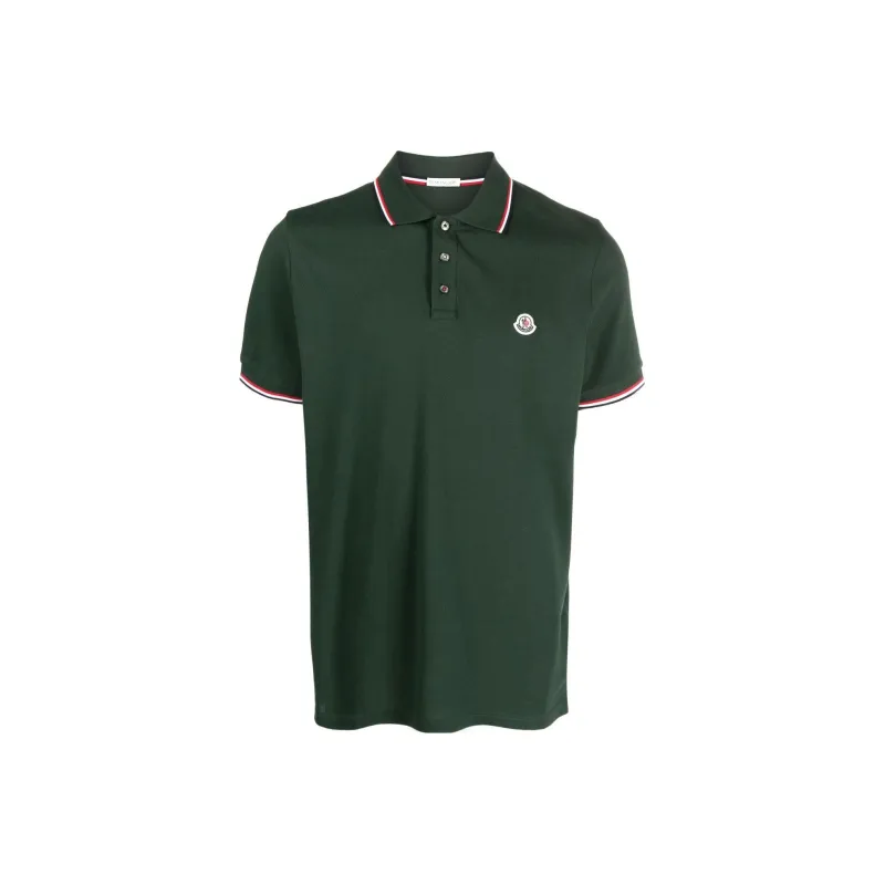 Moncler Logo Patch Short Sleeved Polo Shirt-0