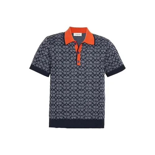 COACH Polo Shirts Men Blue