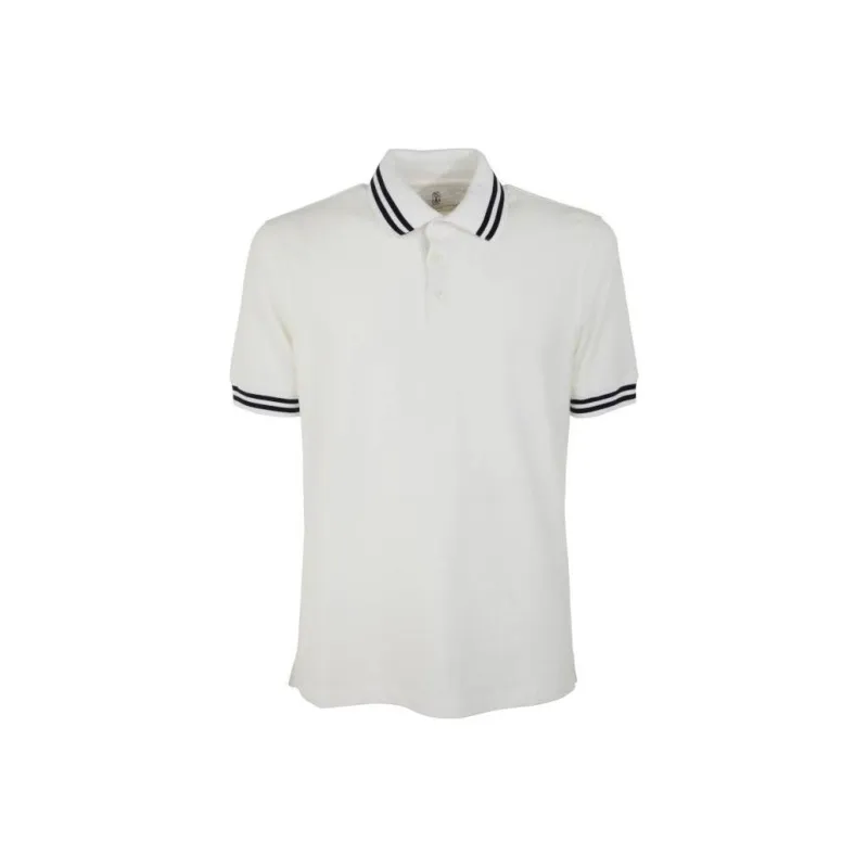 Brunello Cucinelli Polo Shirts Men White-0