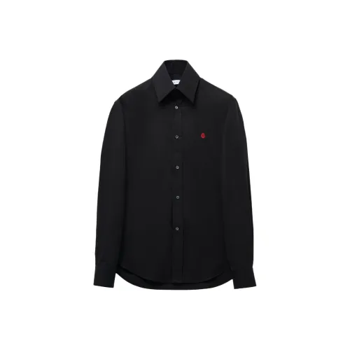 McQ Alexander McQueen Long Sleeved Skull Embroidered Shirt