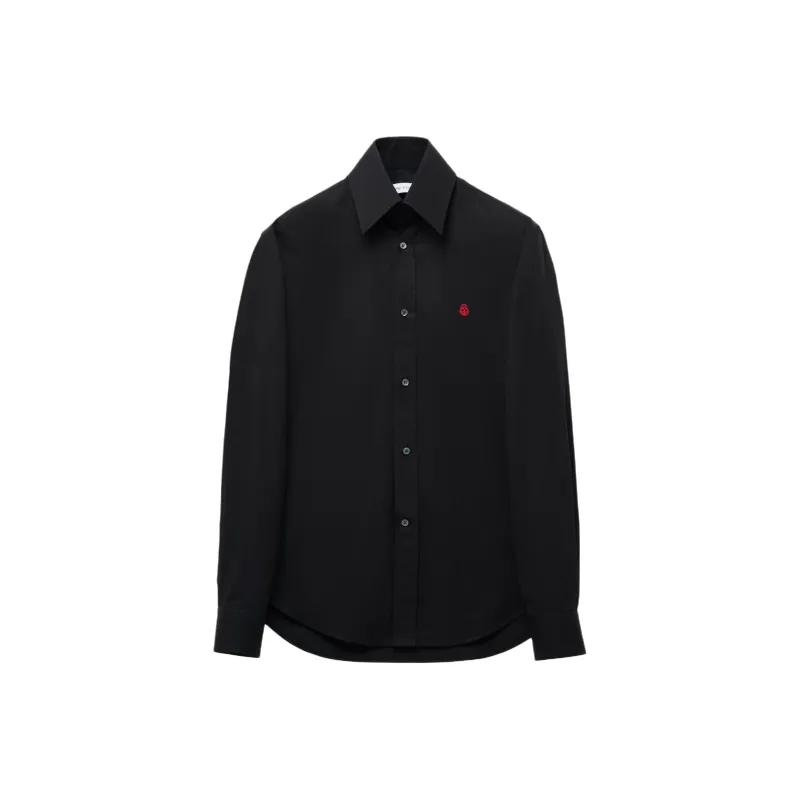 McQ Alexander McQueen Long Sleeved Skull Embroidered Shirt-0