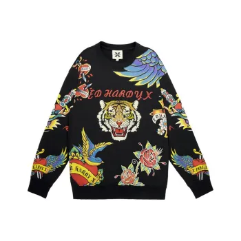ED HARDY X Sweatshirt Unisex Black