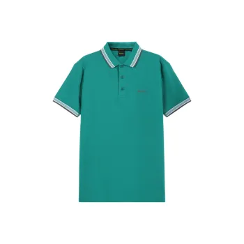 HUGO BOSS Short Sleeved Polo Shirt Men's Turquoise