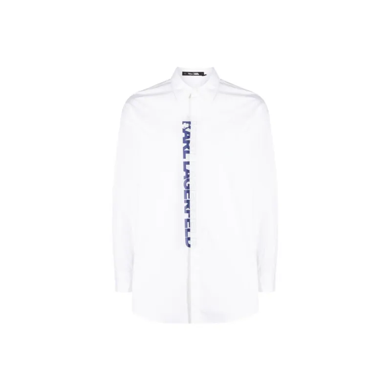 KARL LAGERFELD Logo-print Poplin Shirt-0