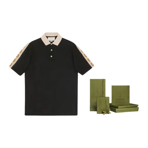 GUCCI Polo Shirt Men's Gift Box Set Black