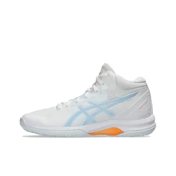 Asics LADY GELFAIRY 9 Anti Slip Wear Resistant Mid Top Basketball Shoes Women's White Blue