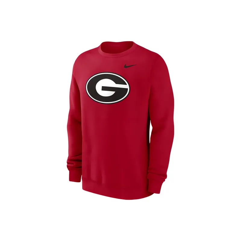 Nike Georgia Bulldogs Primetime Evergreen Logo Men's Nike College Pullover Crew-0