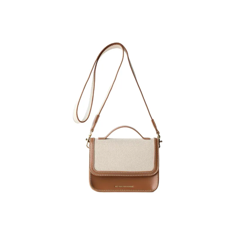 ZARA Polyurethane Shoulder Bag, Crossbody Bag Mini Women's Brown-0
