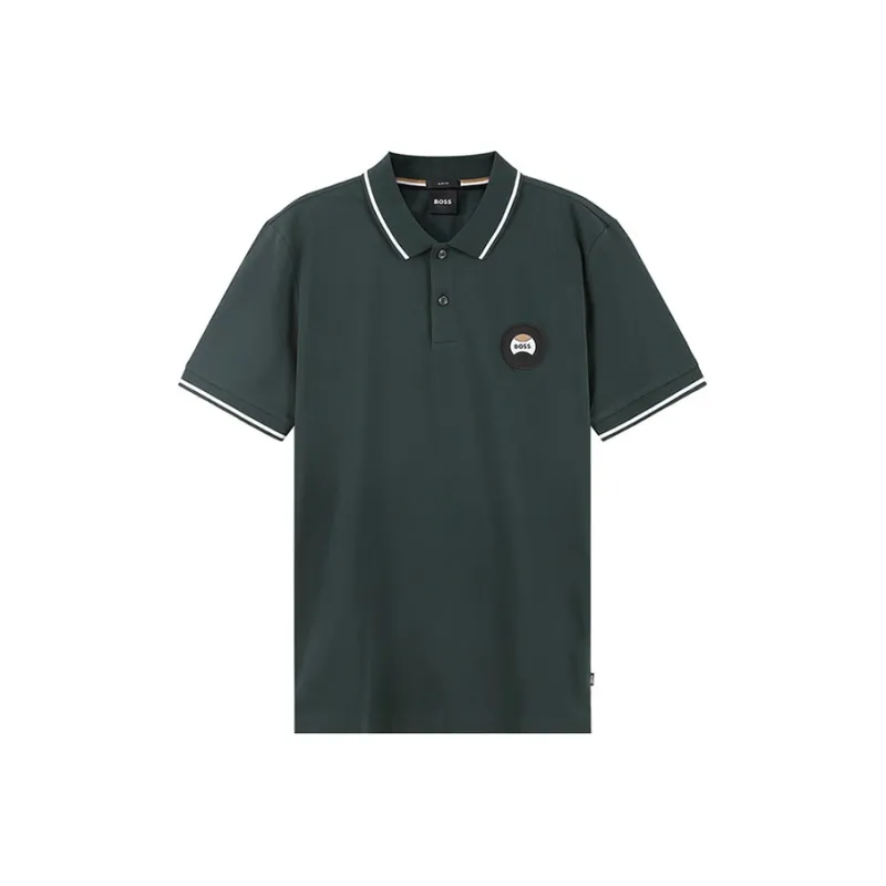 HUGO BOSS Polo Shirts Men Dark Green-0