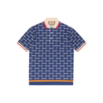 GUCCI FW22 Polo Shirt Men's Blue