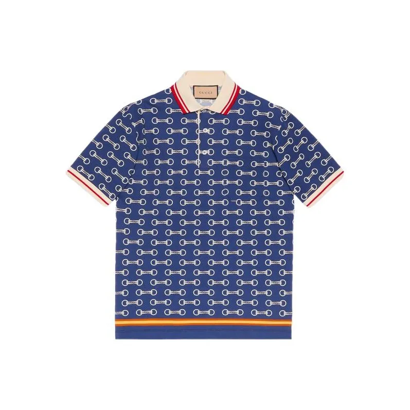 GUCCI FW22 Polo Shirt Men's Blue-0