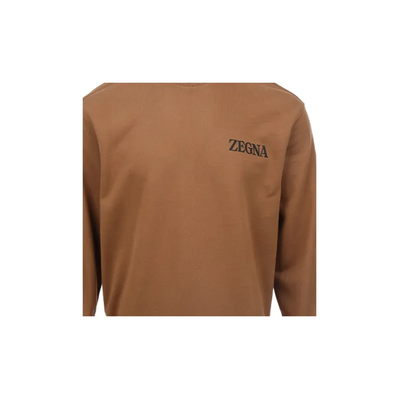 Zegna Logo embossed Cotton Sweatshirt-3