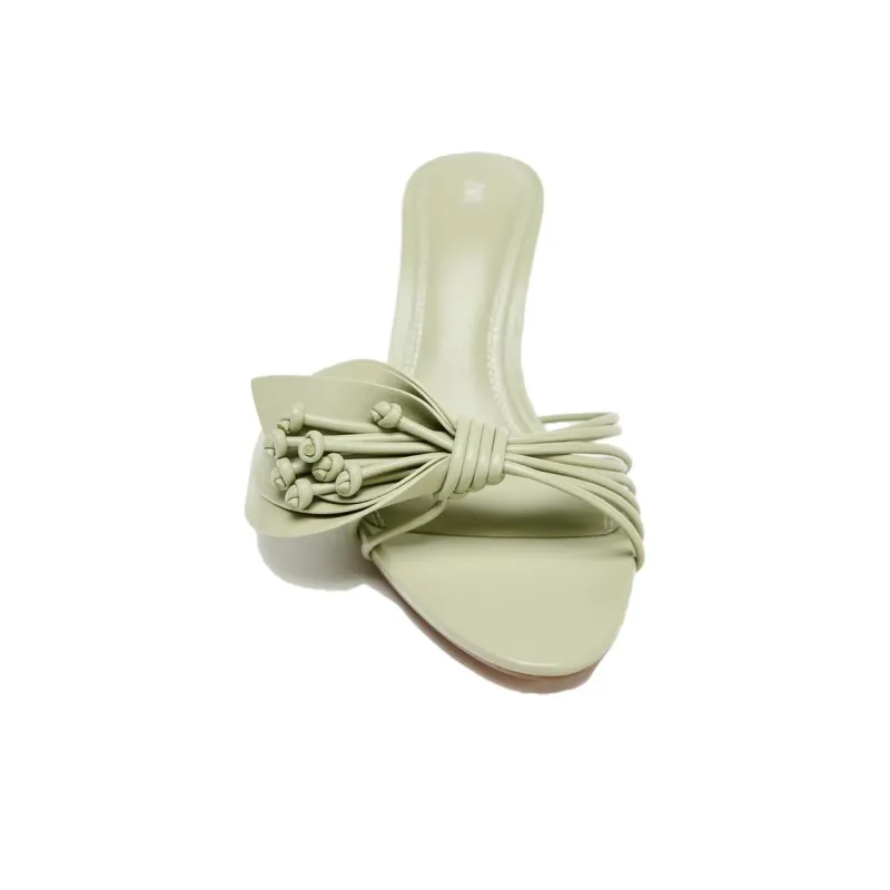 ZARA Slide Slippers Women's Green-2
