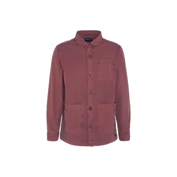 BARBOUR Shirts Men Burgundy