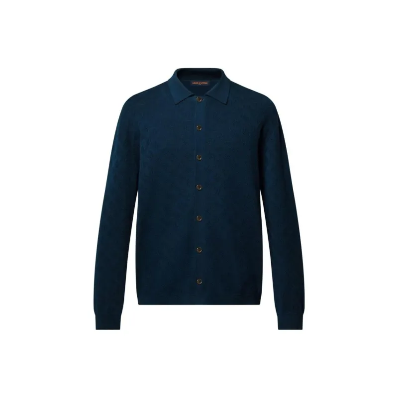 LOUIS VUITTON Monogram Pointelle Cotton Overshirt-0