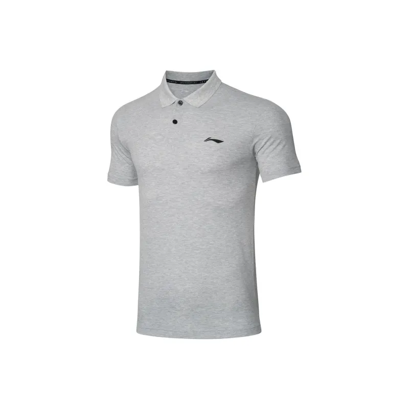 LiNing Training Series Polo Shirt Men's Light Heather Gray-0