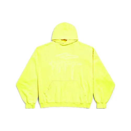 Balenciaga Sweatshirt Loose Fit Style Men's Neon Yellow