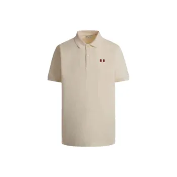 BALLY Flag Embroidered Short Sleeved Polo Shirt