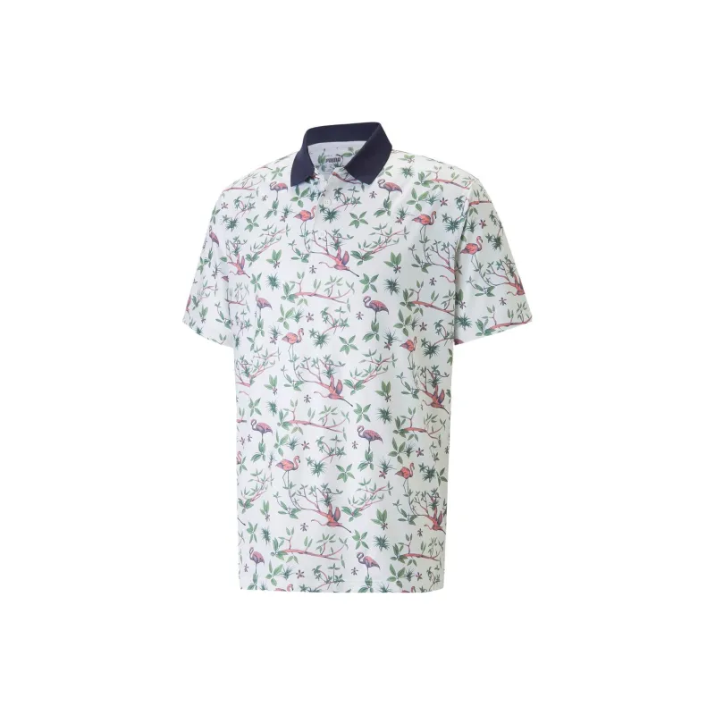 PUMA Golf Lagoon Polo Shirts Men White-0