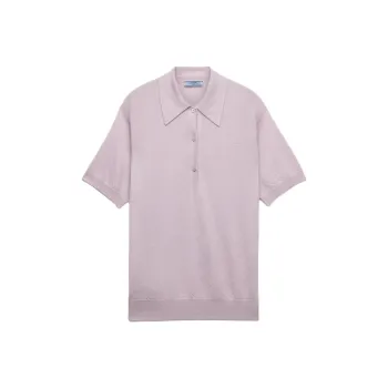 PRADA SS25 Polo Shirt Unisex Light Purple