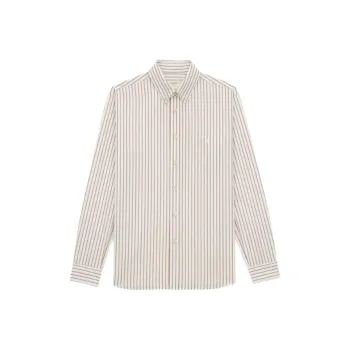 SAINT LAURENT Cassandre Striped Shirt