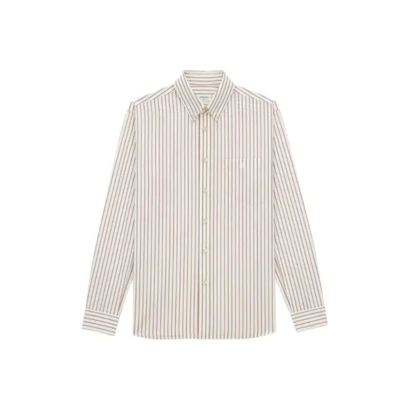 SAINT LAURENT Cassandre Striped Shirt-0
