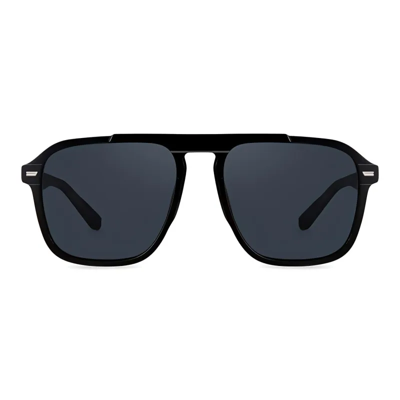 HELEN KELLER Plate Frame Square Sunglasses Unisex-1