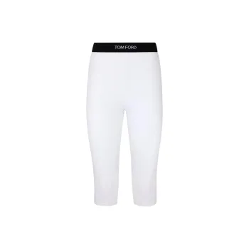 TOM FORD Cropped Logo waistband Leggings