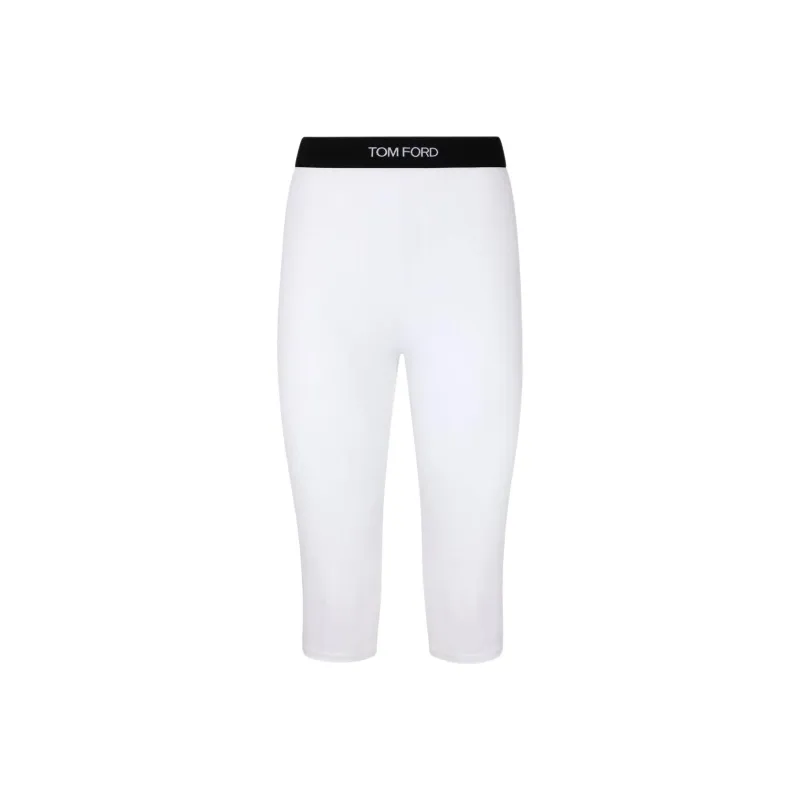 TOM FORD Cropped Logo waistband Leggings-0
