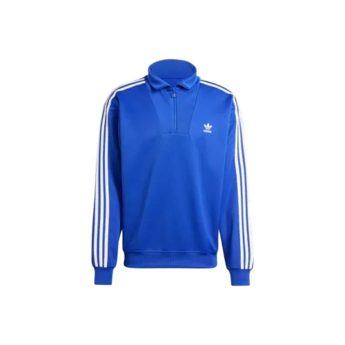 Adidas ADICOLOR FUNNEL NECK TRACK TOP American Sweatshirt Men's Semi Transparent Blue