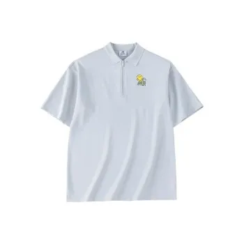 Smileyworld X ANTA Polo Shirts Unisex White Mist Gray