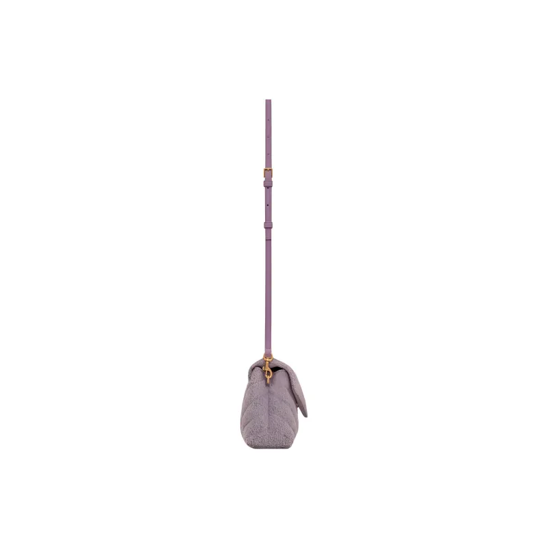 SAINT LAURENT Denim Fabric Cloud Bag Pillow Bag Chain Shoulder Bag Crossbody Bag Mini Women's Laila Purple/Light Purple-3
