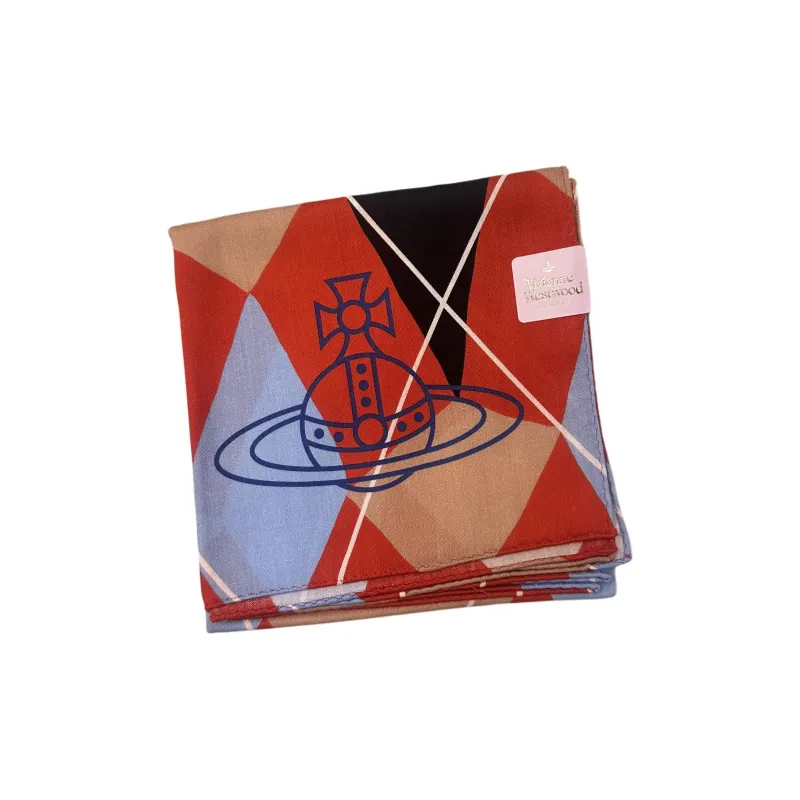 Vivienne Westwood Cotton Silk Scarves Unisex Red-0