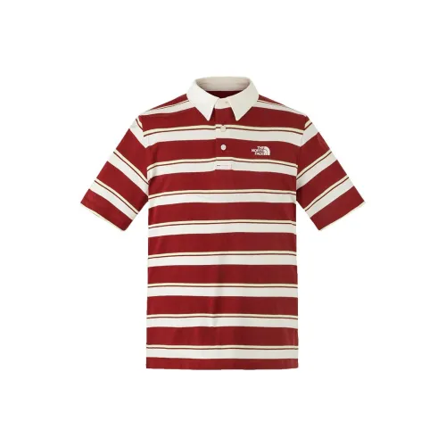 THE NORTH FACE City Outdoor Collection Polo Shirt Men's Red White Stripes