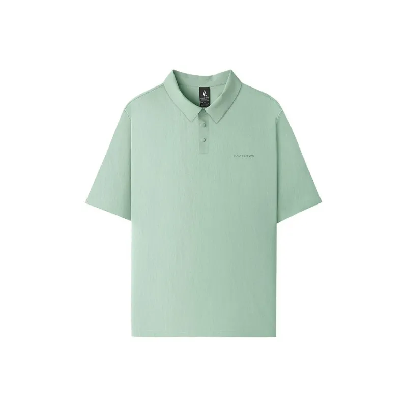 Skechers SKECHLUXE SS25 Polo Shirt Men's Iceberg Green-0