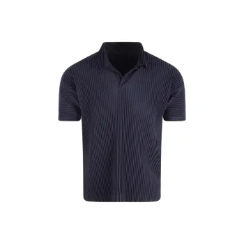 Homme Plissé Issey Miyake Pleated Short Sleeved Polo Shirt