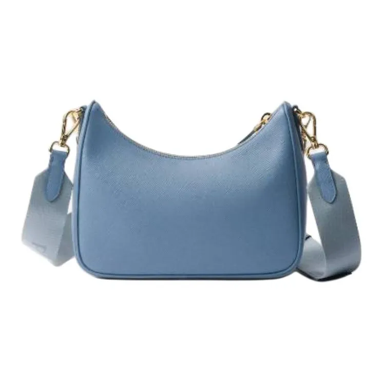 PRADA Re Edition Calfskin One Shoulder Handbags Women's Star Realm Blue-2