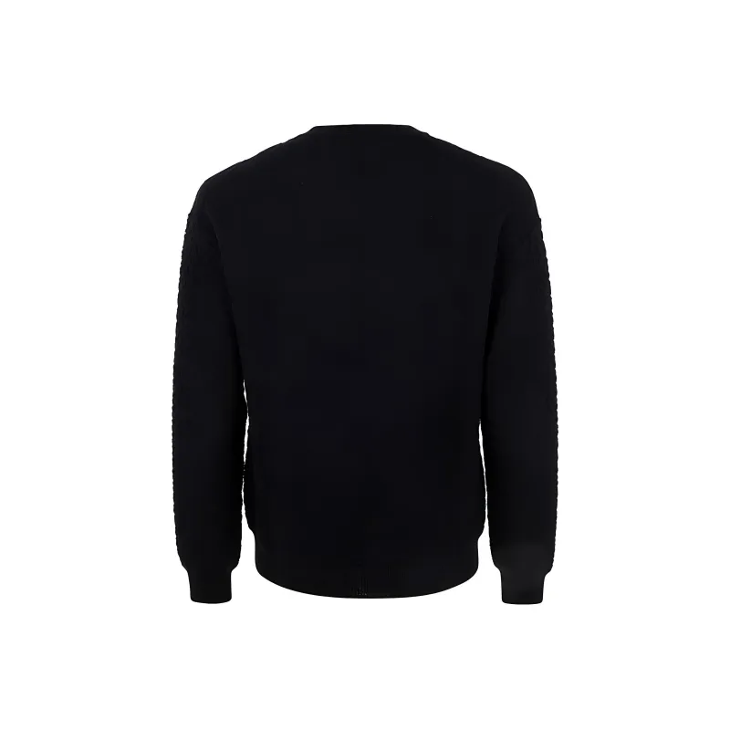 EMPORIO ARMANI Drop Shoulder 3D Knitted Jumper-1